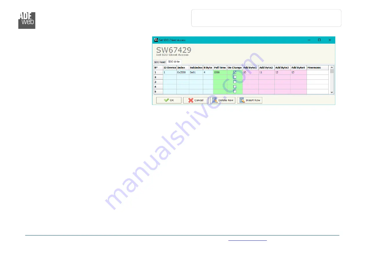 ADF Web HD67429 Series User Manual Download Page 18