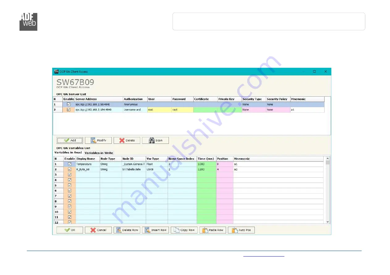 ADF Web HD67B09-2-A1 User Manual Download Page 20