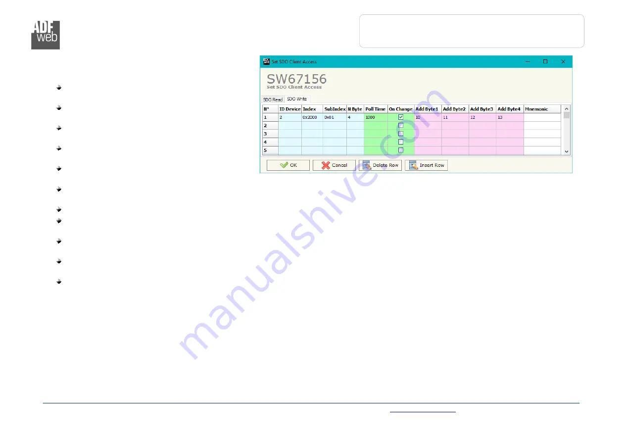 ADF Web SNMP Agent / CANopen User Manual Download Page 20