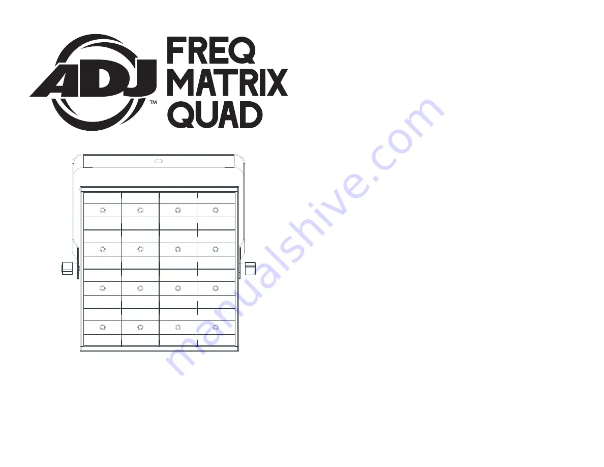 ADJ Freq Matrix Quad User Instructions Download Page 1