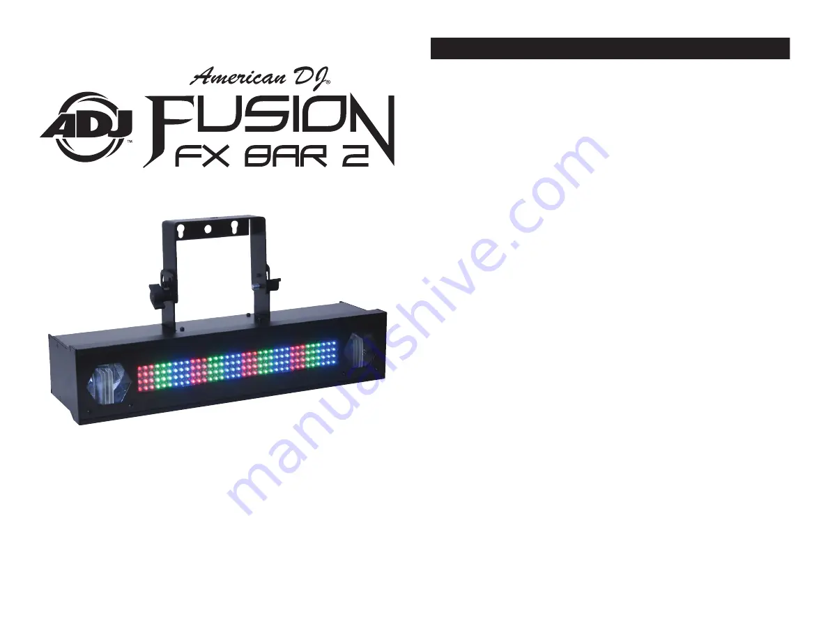 ADJ Fusion FX bar 2 Скачать руководство пользователя страница 1