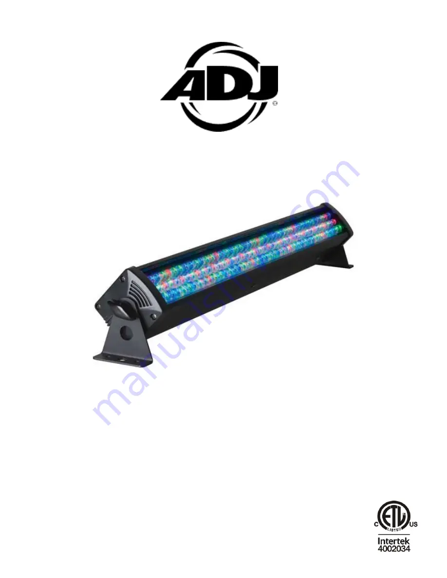 ADJ Mega Bar 50RGB RC User Manual Download Page 1