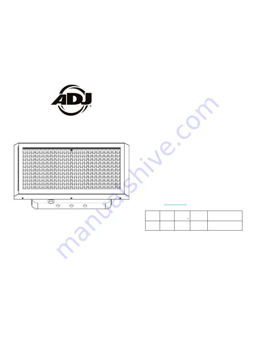 ADJ PROFILE PANEL RGBA User Instructions Download Page 1