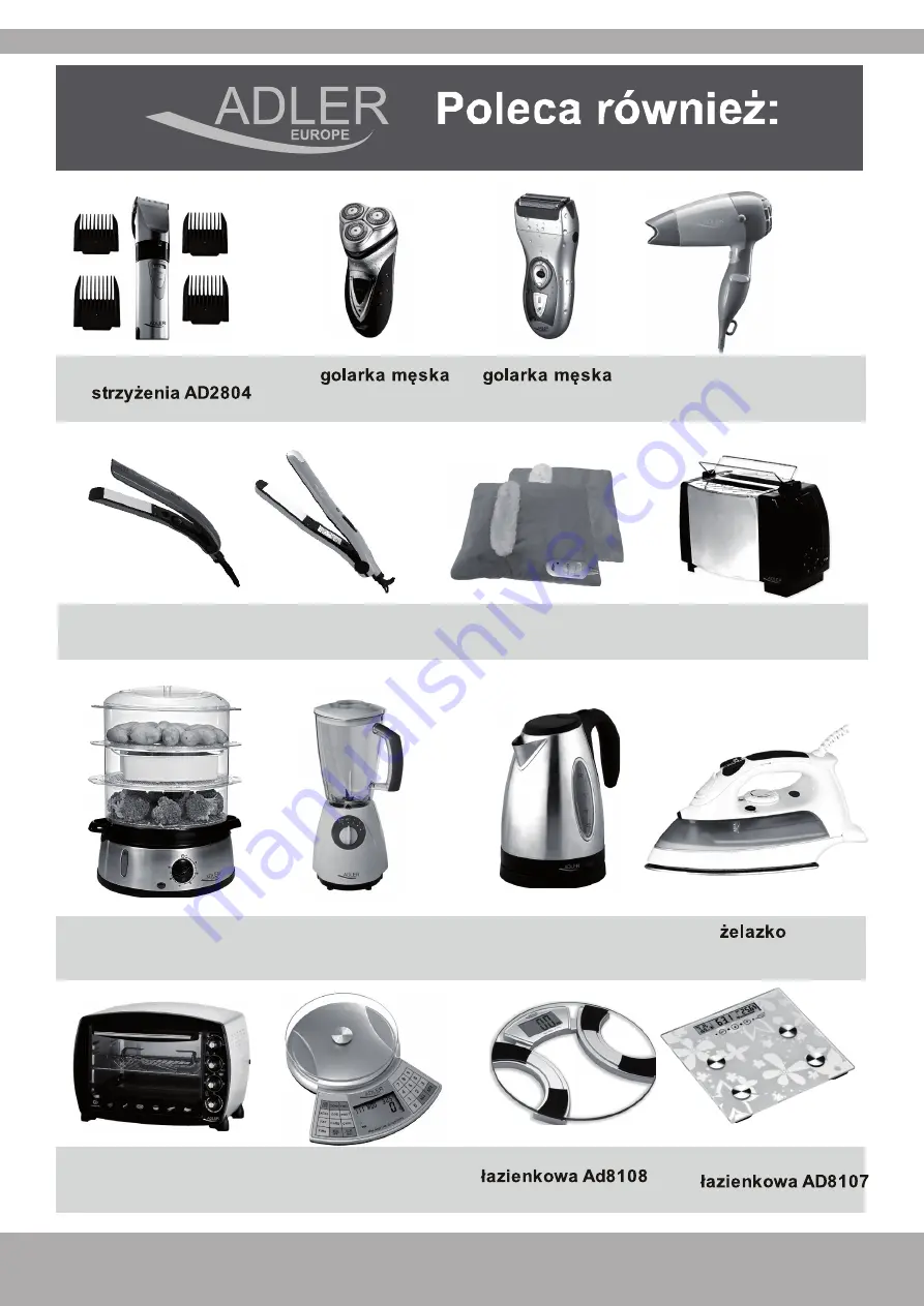 Adler Europe AD 2218 Instruction Manual Download Page 8