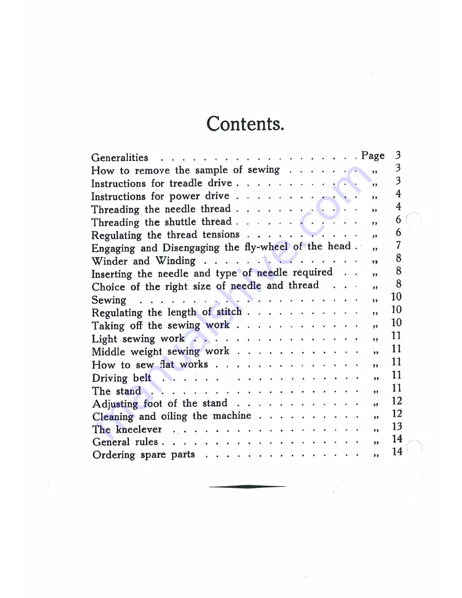 Adler Class 48 Instruction Book Download Page 4