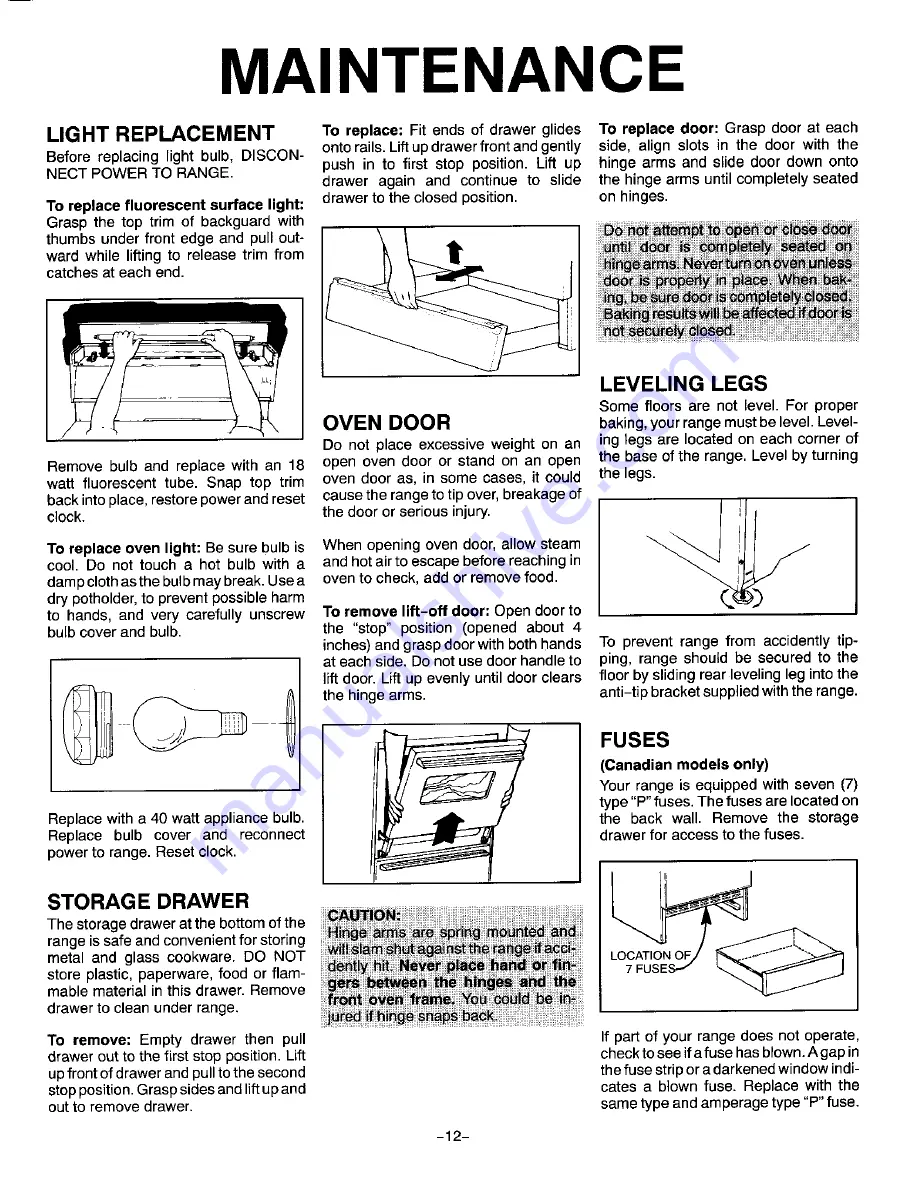 Admiral A3875XRA Use And Care Manual Download Page 13