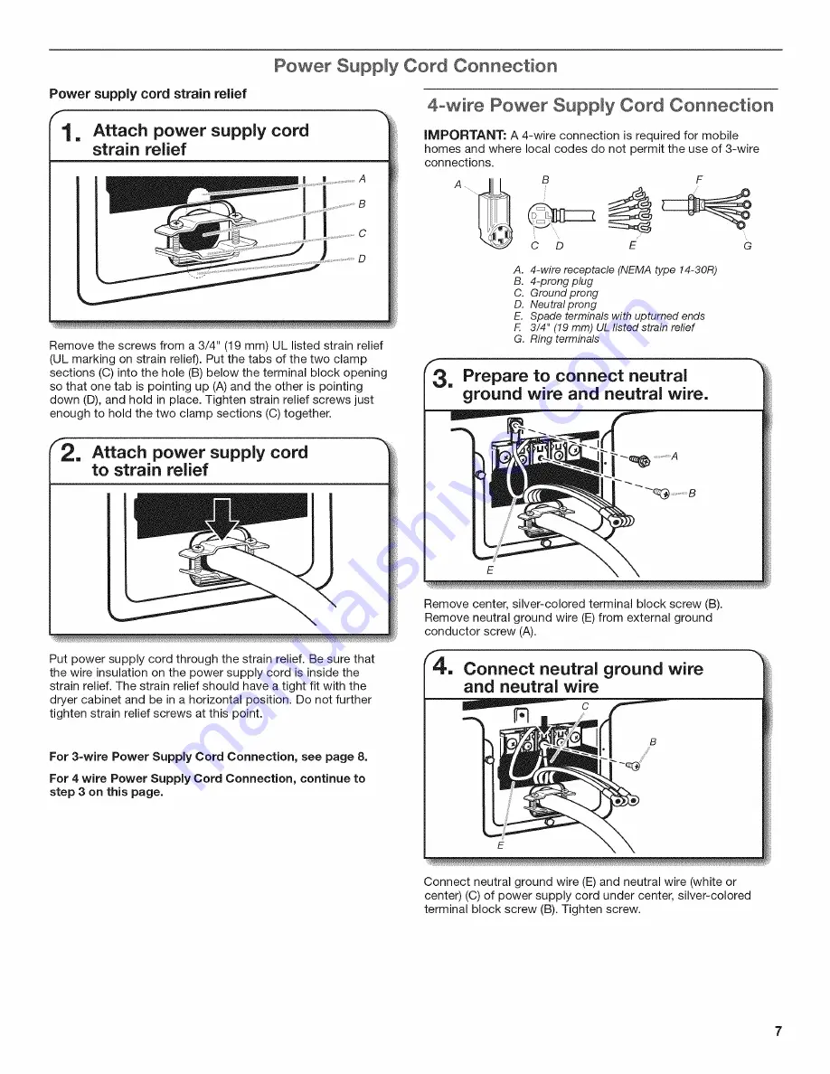 Admiral AED4675YQ0 Installation Instructions Manual Download Page 7