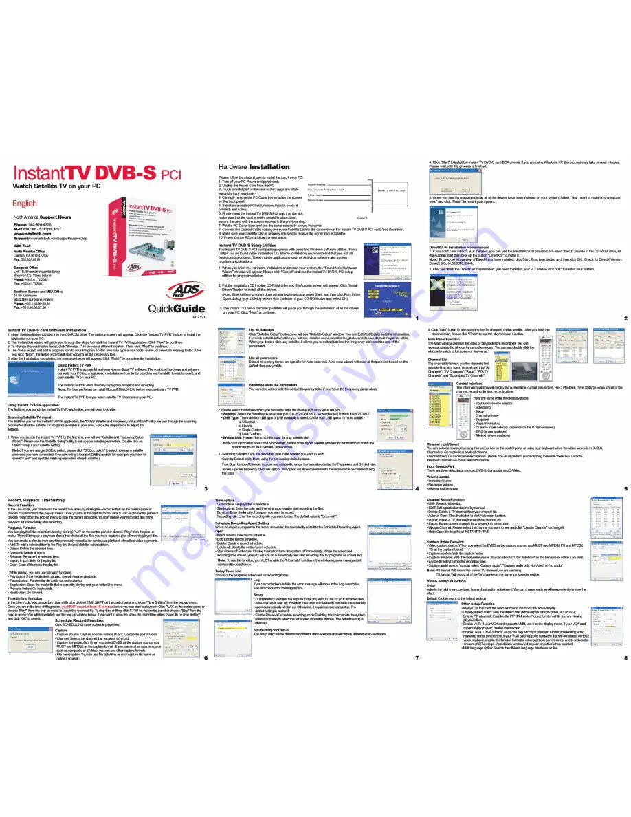 ADS Technologies PTV-341 Скачать руководство пользователя страница 1