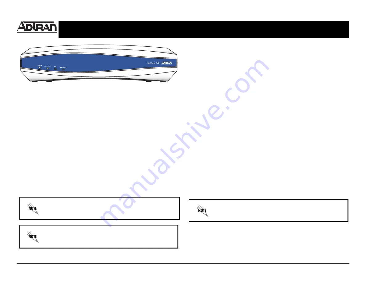 ADTRAN 1200422L1 Скачать руководство пользователя страница 1