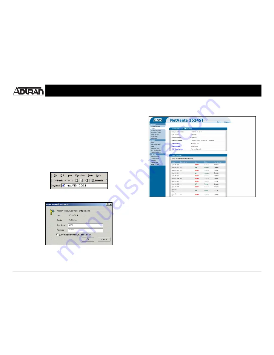 ADTRAN NetVanta 1524 Quick Start Manual Download Page 1