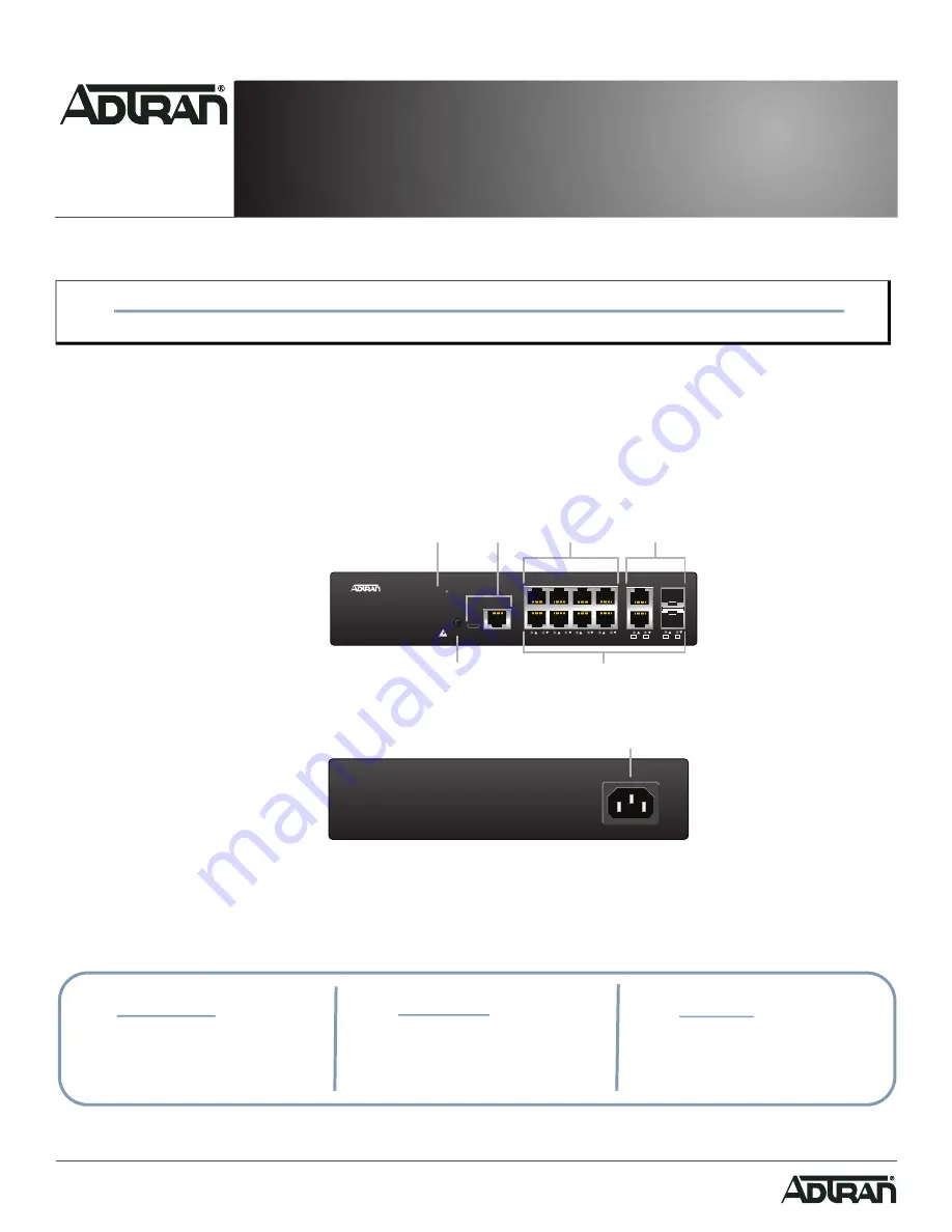 ADTRAN NetVanta 1560-08 Quick Start Manual Download Page 1