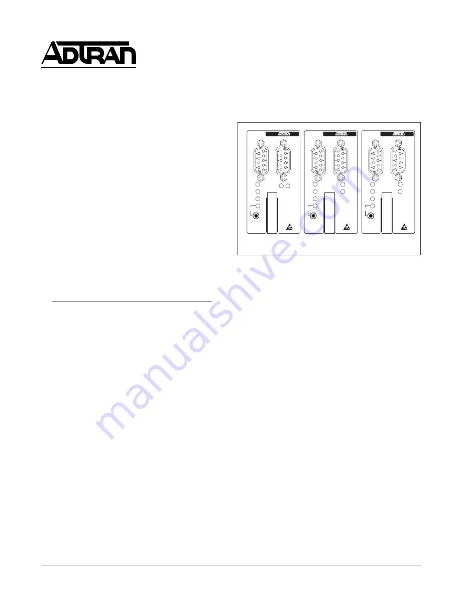 ADTRAN Total Access 1500 SCU Installation And Maintenance Manual Download Page 1