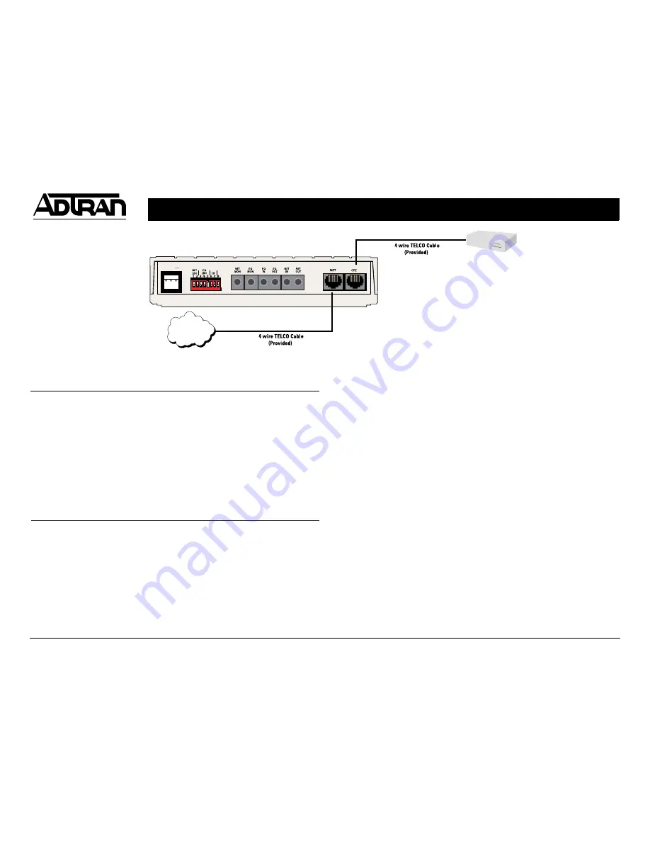 ADTRAN TSU CSU ACE 1202022L1 Installation Information Download Page 1