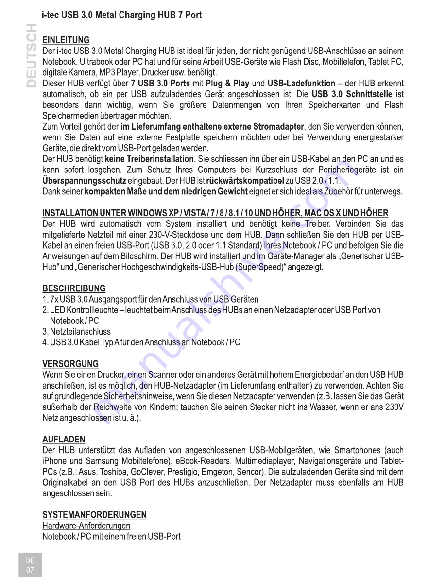 Aduance CHARGER-FB4 User Manual Download Page 8