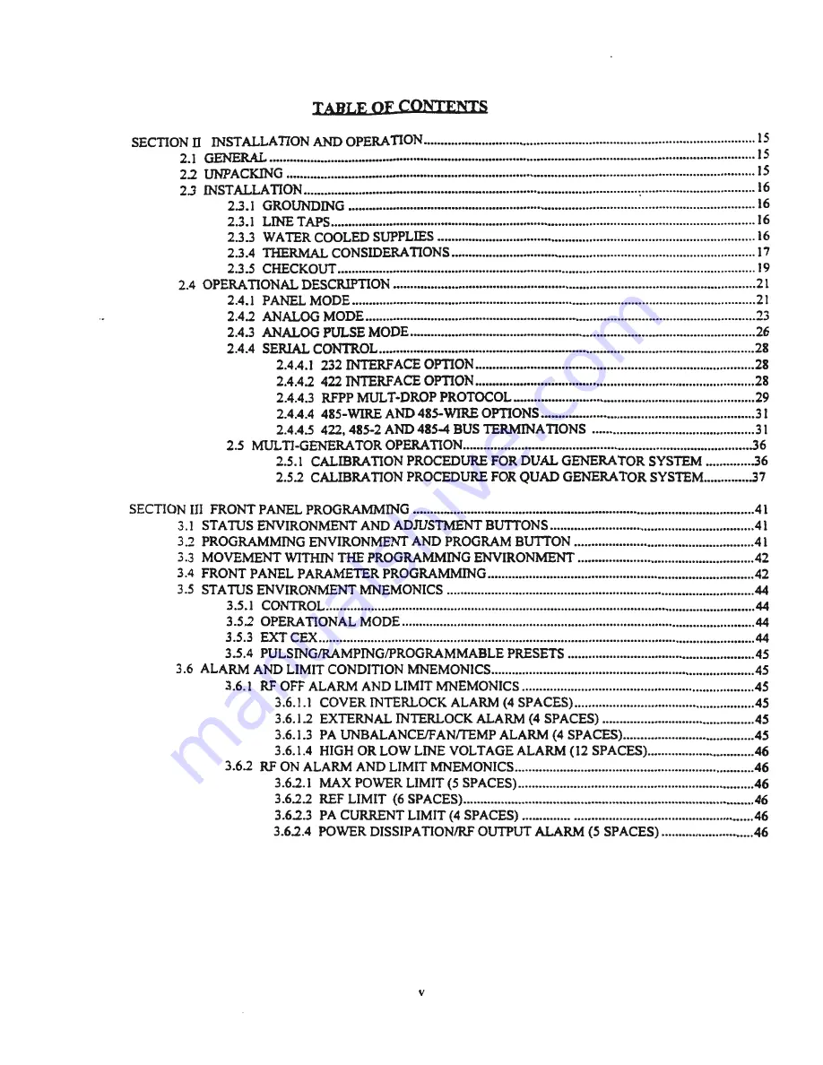 Advanced Energy Industries RF Power Products RF 10 Скачать руководство пользователя страница 5