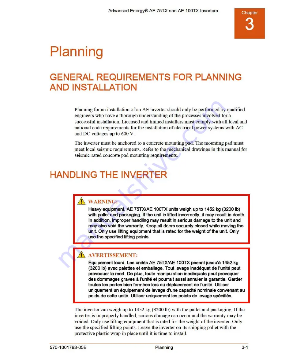 Advanced Energy AE 100TX Installation And Operation Manual Download Page 39