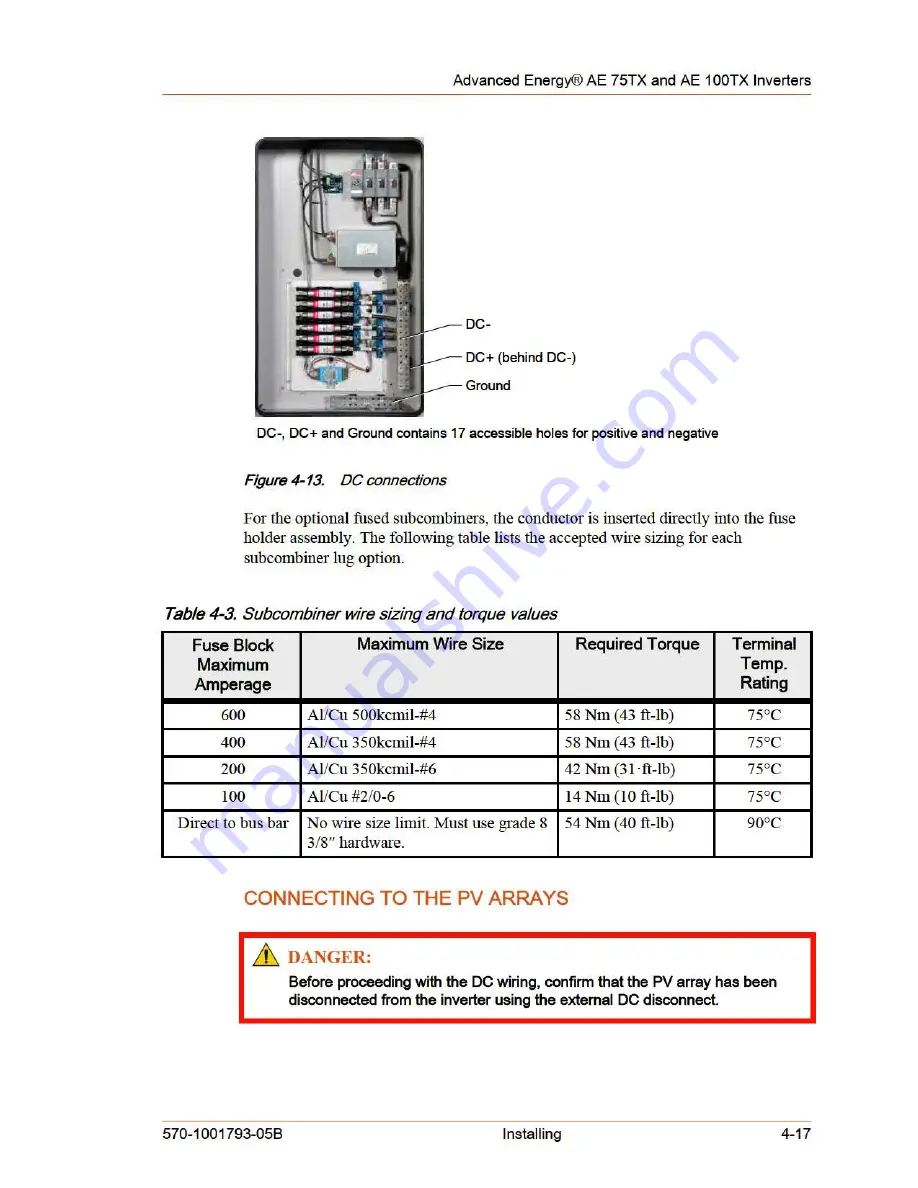 Advanced Energy AE 100TX Installation And Operation Manual Download Page 63