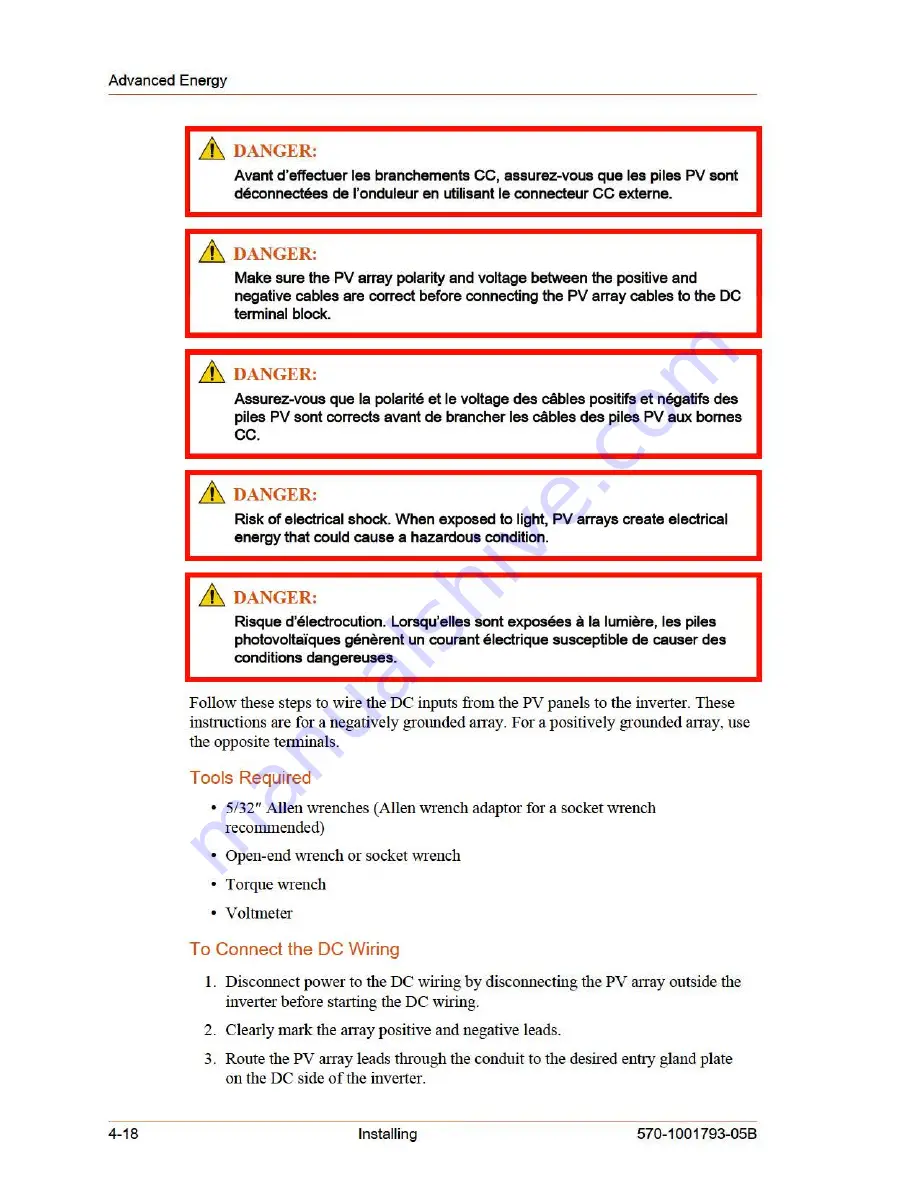 Advanced Energy AE 100TX Installation And Operation Manual Download Page 64