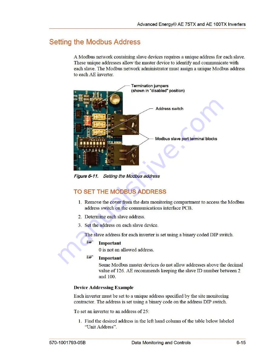 Advanced Energy AE 100TX Installation And Operation Manual Download Page 93