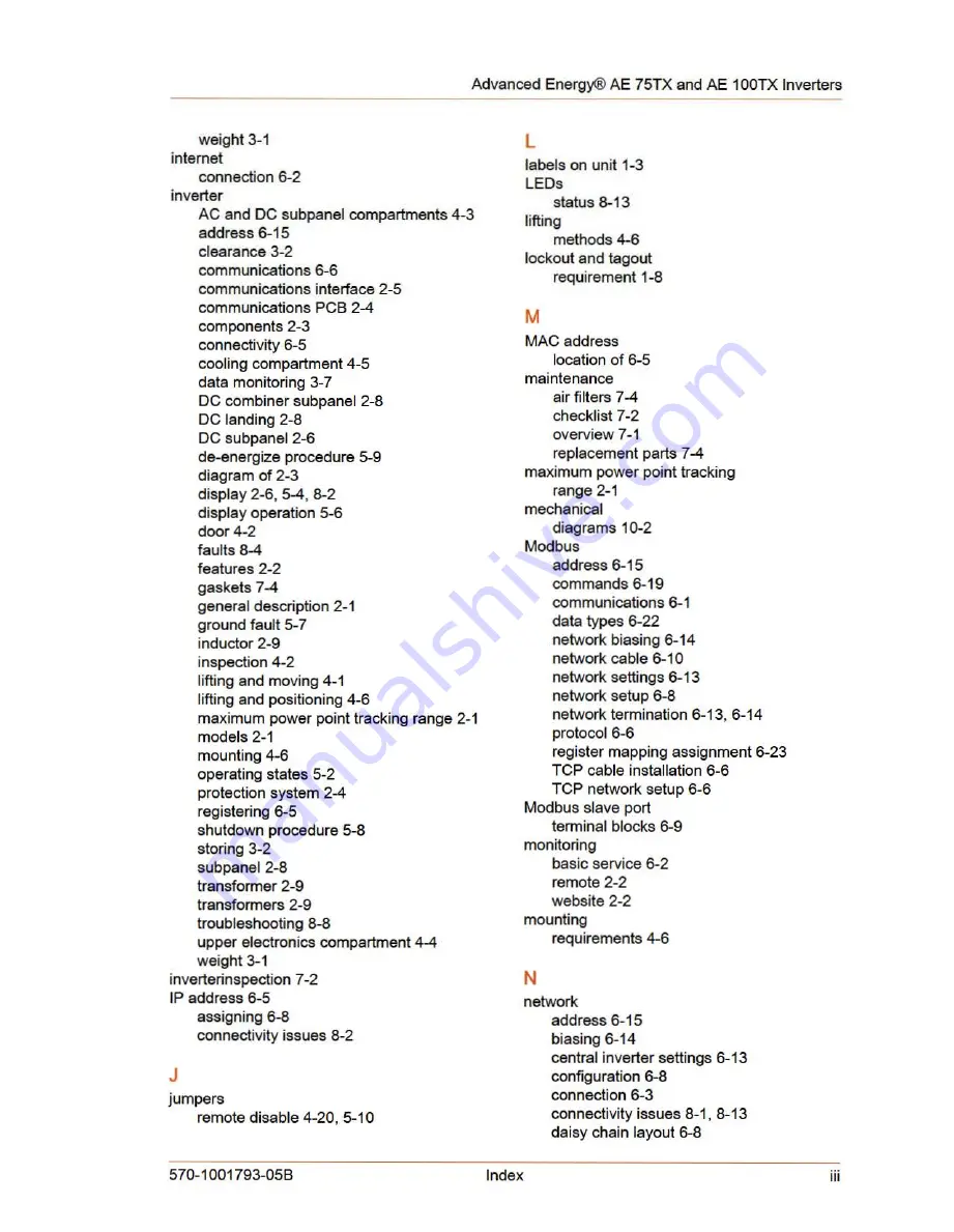 Advanced Energy AE 100TX Installation And Operation Manual Download Page 151