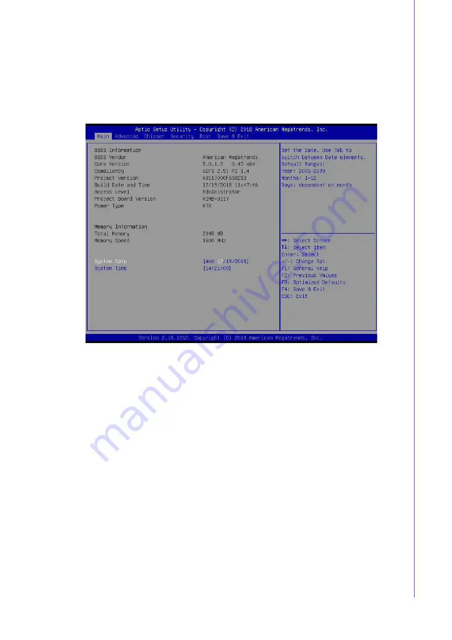 Advantech EPC-U2117 User Manual Download Page 41