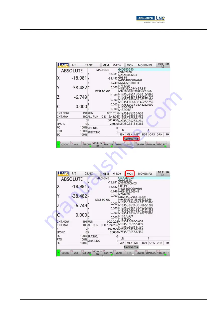 Advantech LNC M5800 Series Скачать руководство пользователя страница 22