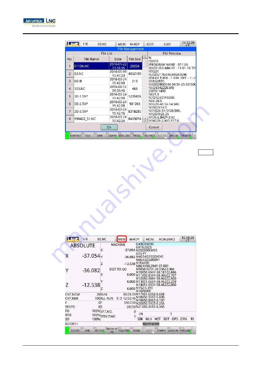 Advantech LNC M5800 Series Скачать руководство пользователя страница 115