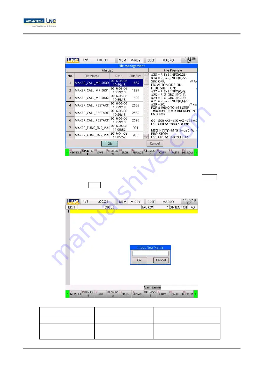 Advantech LNC M5800 Series Operation Manual Download Page 151