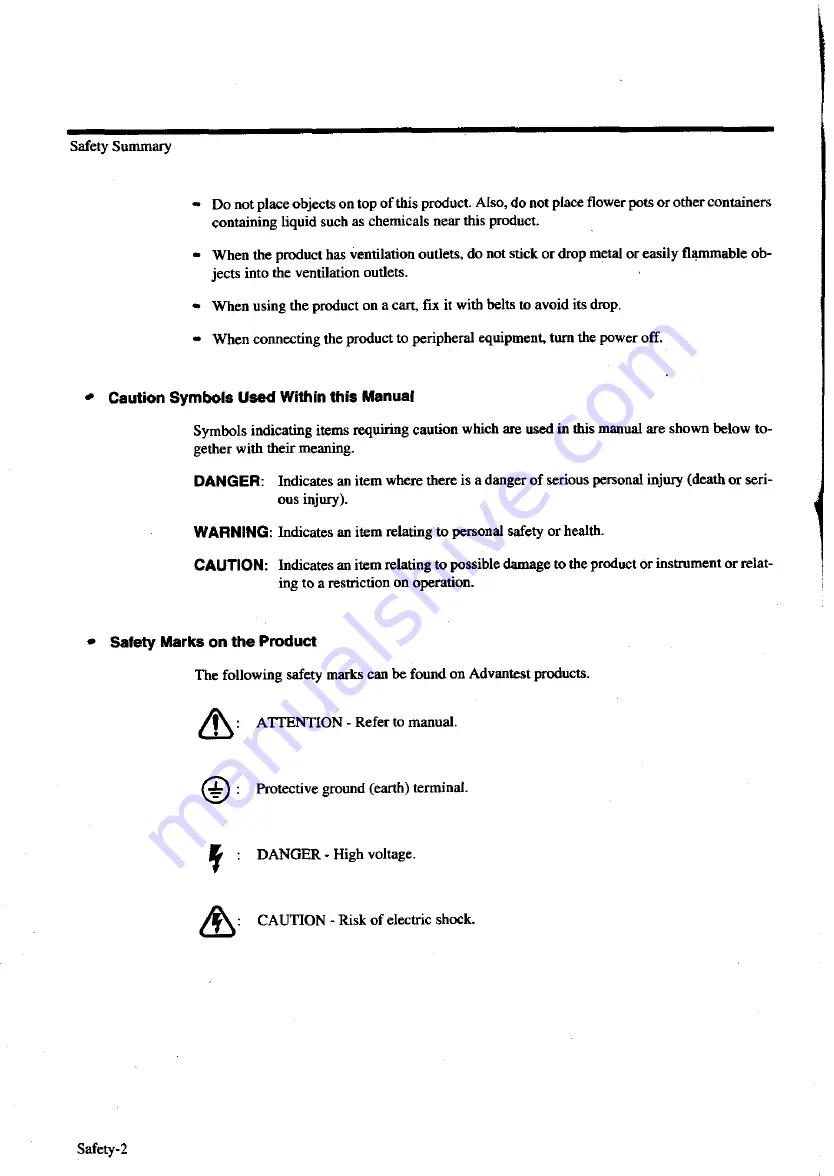 advantest corporation Q7606A Operation Manual Download Page 4