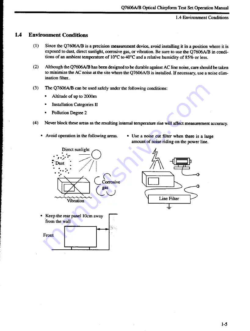 advantest corporation Q7606A Operation Manual Download Page 19