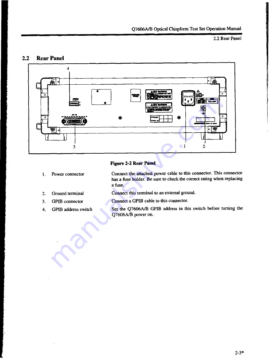 advantest corporation Q7606A Operation Manual Download Page 27