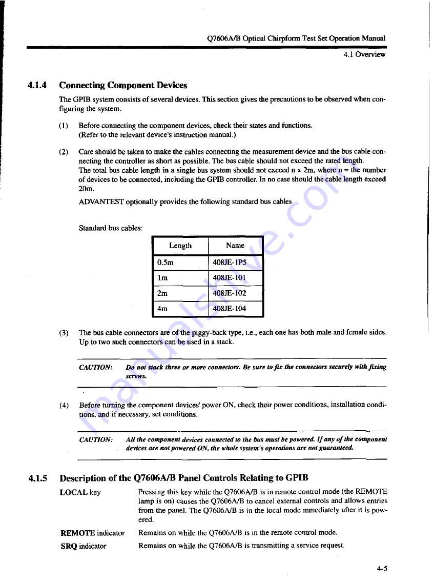 advantest corporation Q7606A Operation Manual Download Page 35