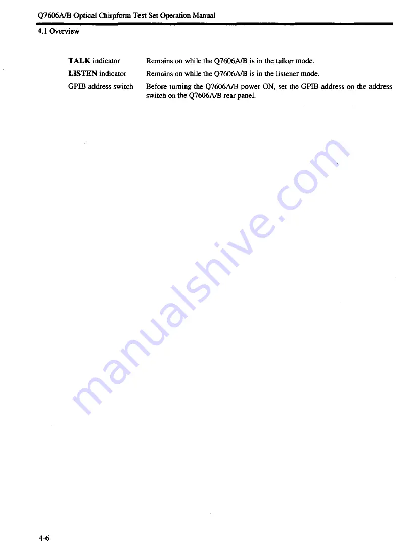 advantest corporation Q7606A Operation Manual Download Page 36