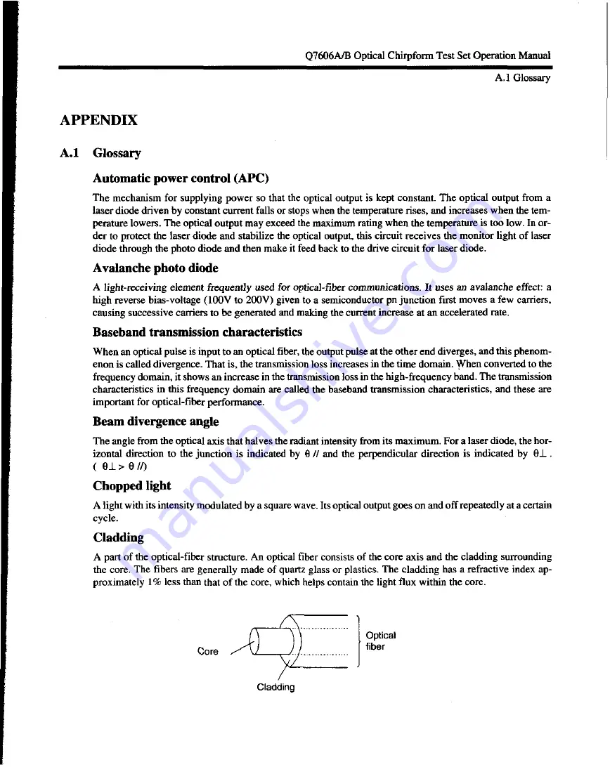 advantest corporation Q7606A Operation Manual Download Page 55