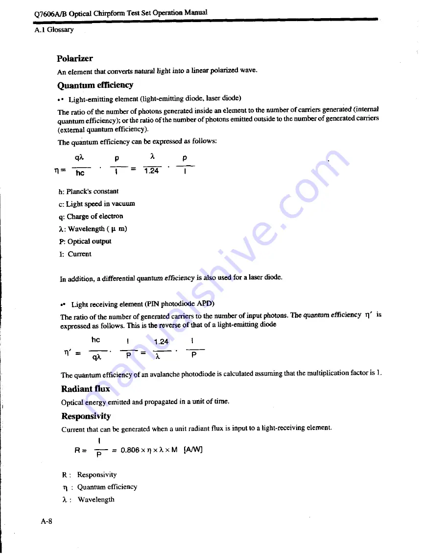 advantest corporation Q7606A Скачать руководство пользователя страница 62