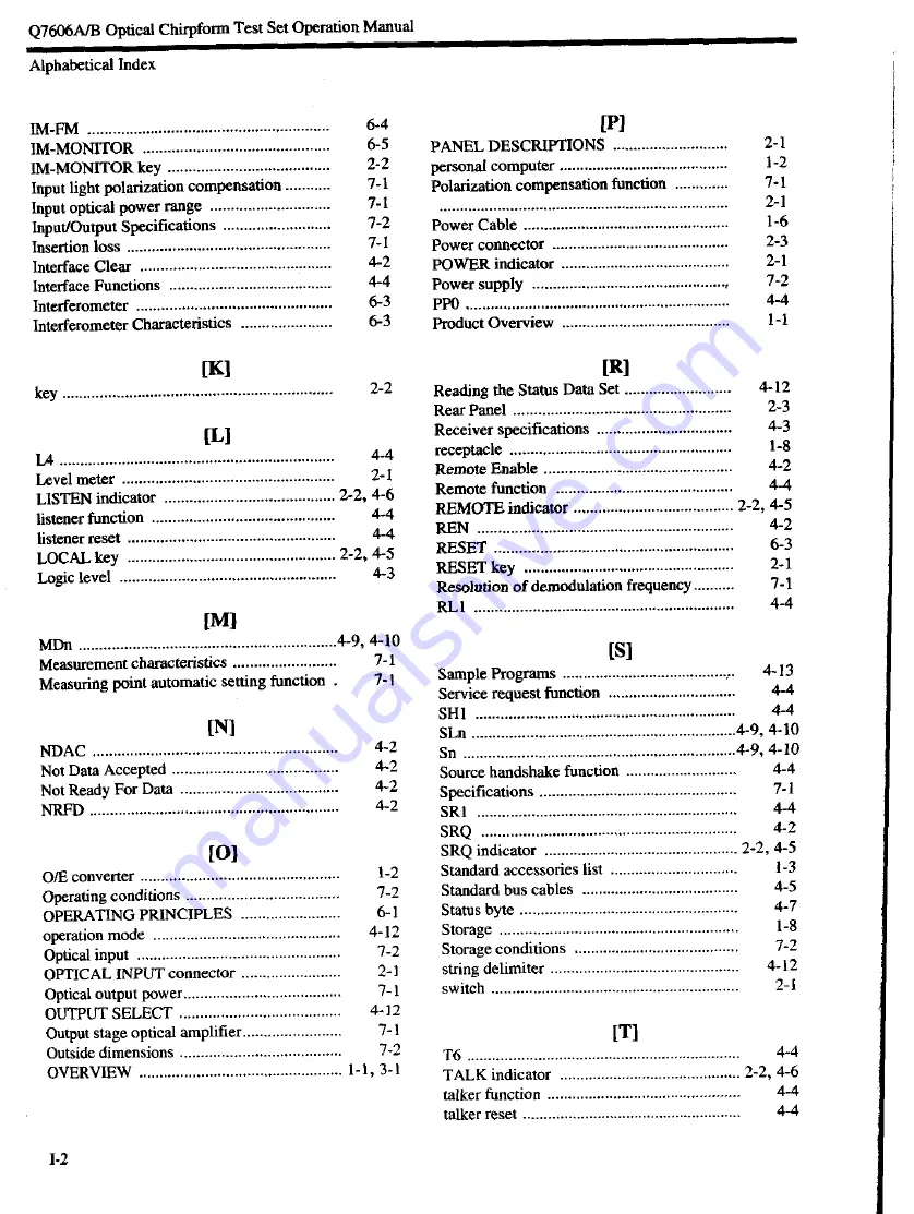 advantest corporation Q7606A Скачать руководство пользователя страница 67