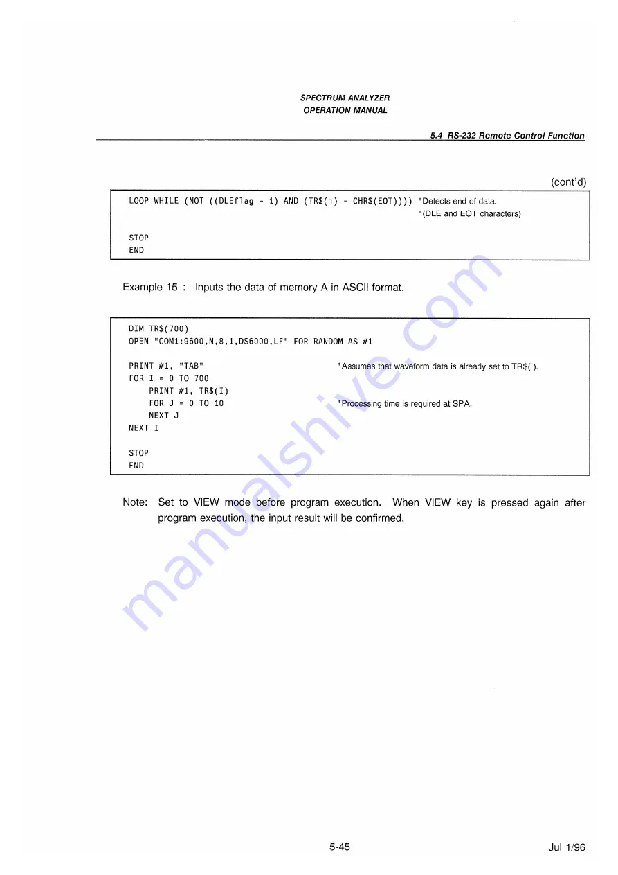 advantest corporation u3641 Operation Manual Download Page 113