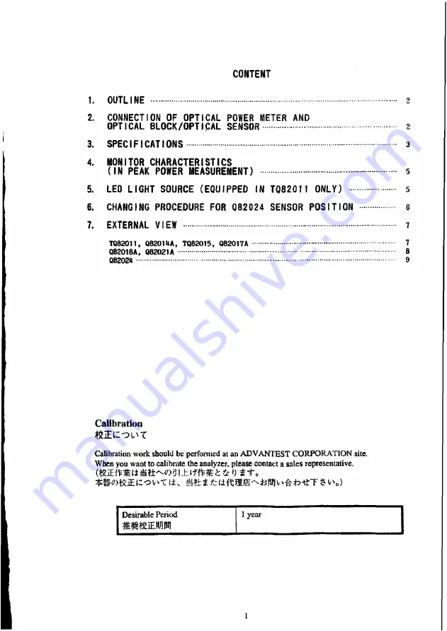 ADVANTEST 7082000 Series Operation Manual Download Page 4