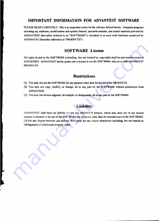 ADVANTEST 7082000 Series Скачать руководство пользователя страница 16