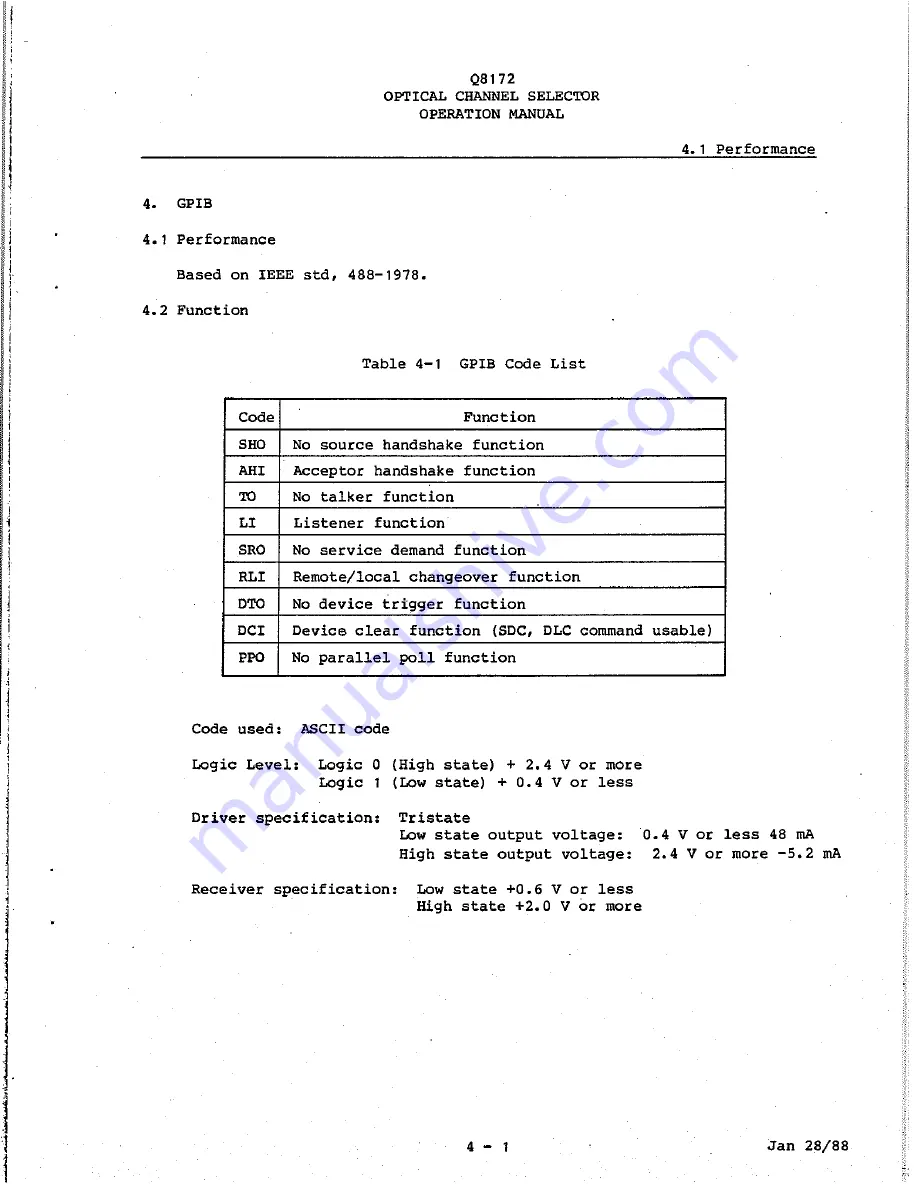 ADVANTEST Q8172 Instruction Manual Download Page 13