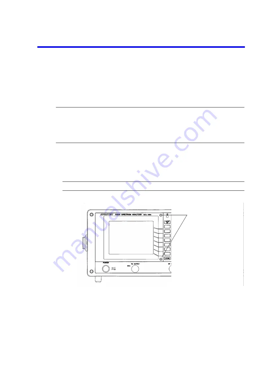 ADVANTEST R3131 Series Operation Manual Download Page 24