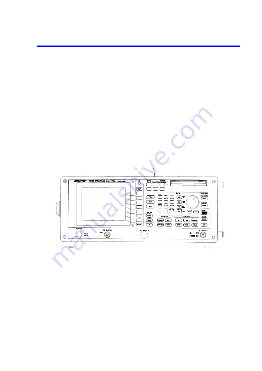 ADVANTEST R3131 Series Operation Manual Download Page 26