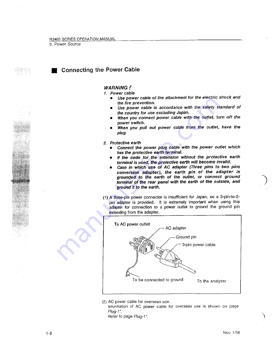 ADVANTEST R3465 Series Operation Manual Download Page 34