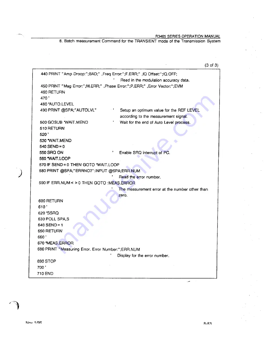 ADVANTEST R3465 Series Operation Manual Download Page 323