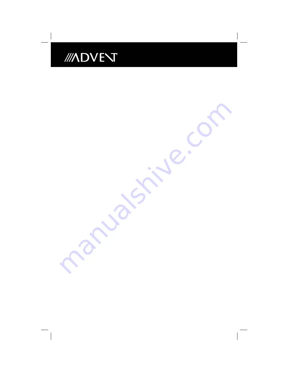 Advent OVW1 Owner'S Manual Download Page 34