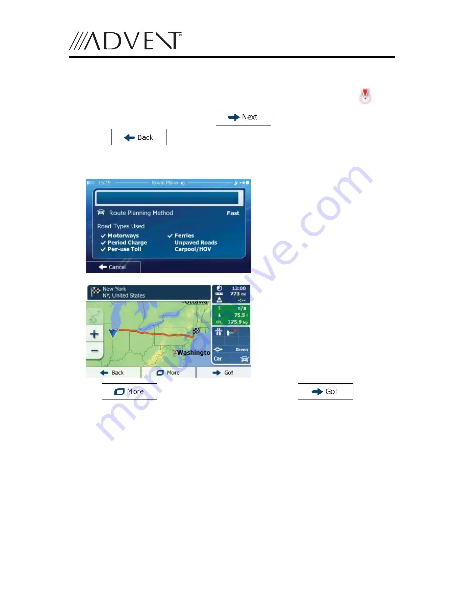 Advent UV630I Operating Instructions Manual Download Page 62