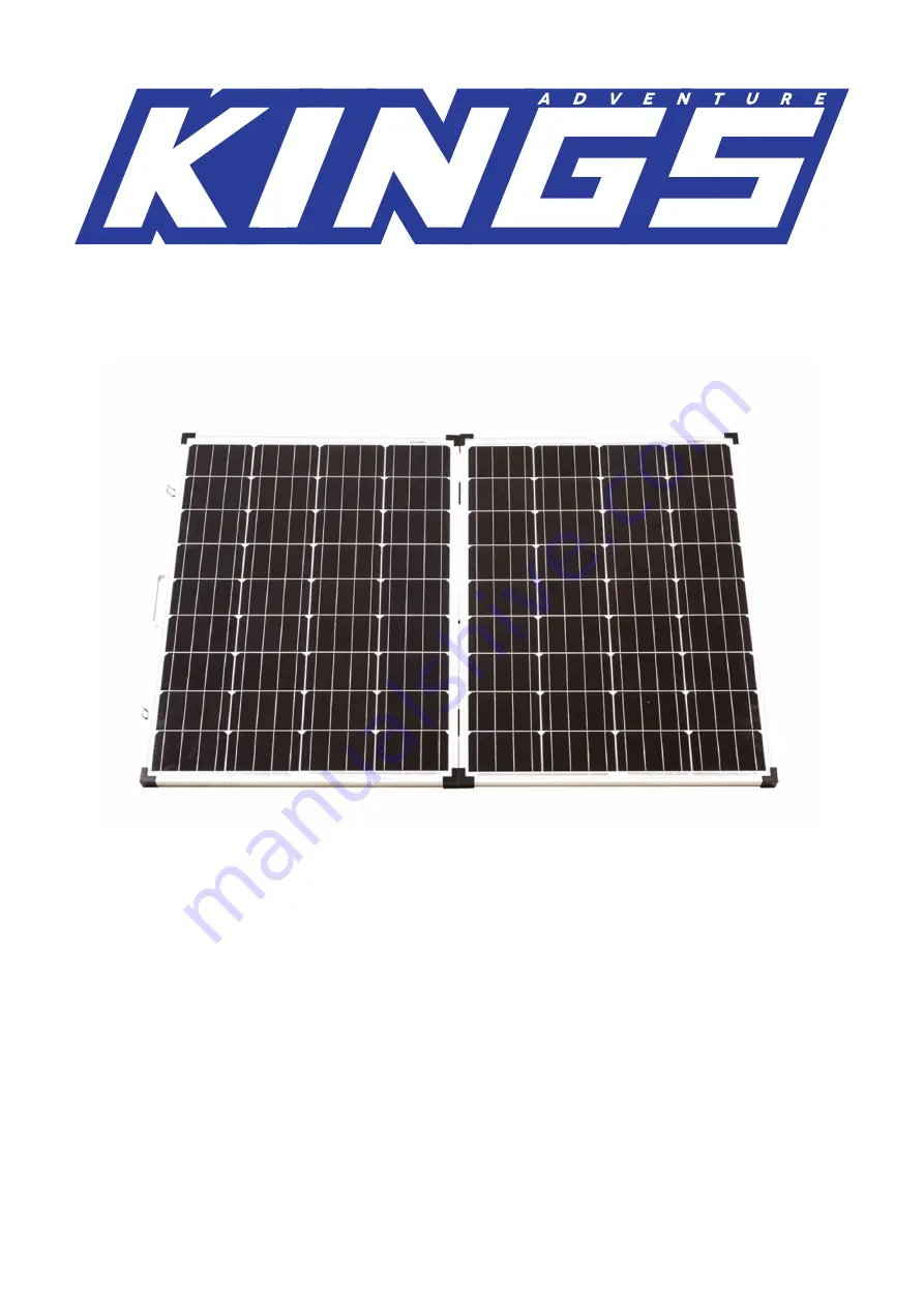 Adventure Kings 160W Folding Solar Panel User Manual Download Page 1