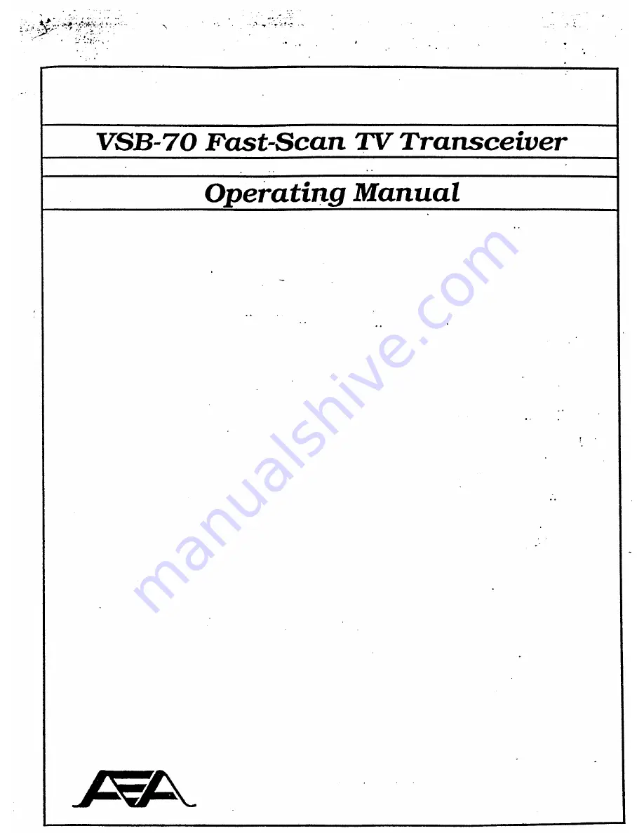 AEA VSB-70 Operating Manual Download Page 1