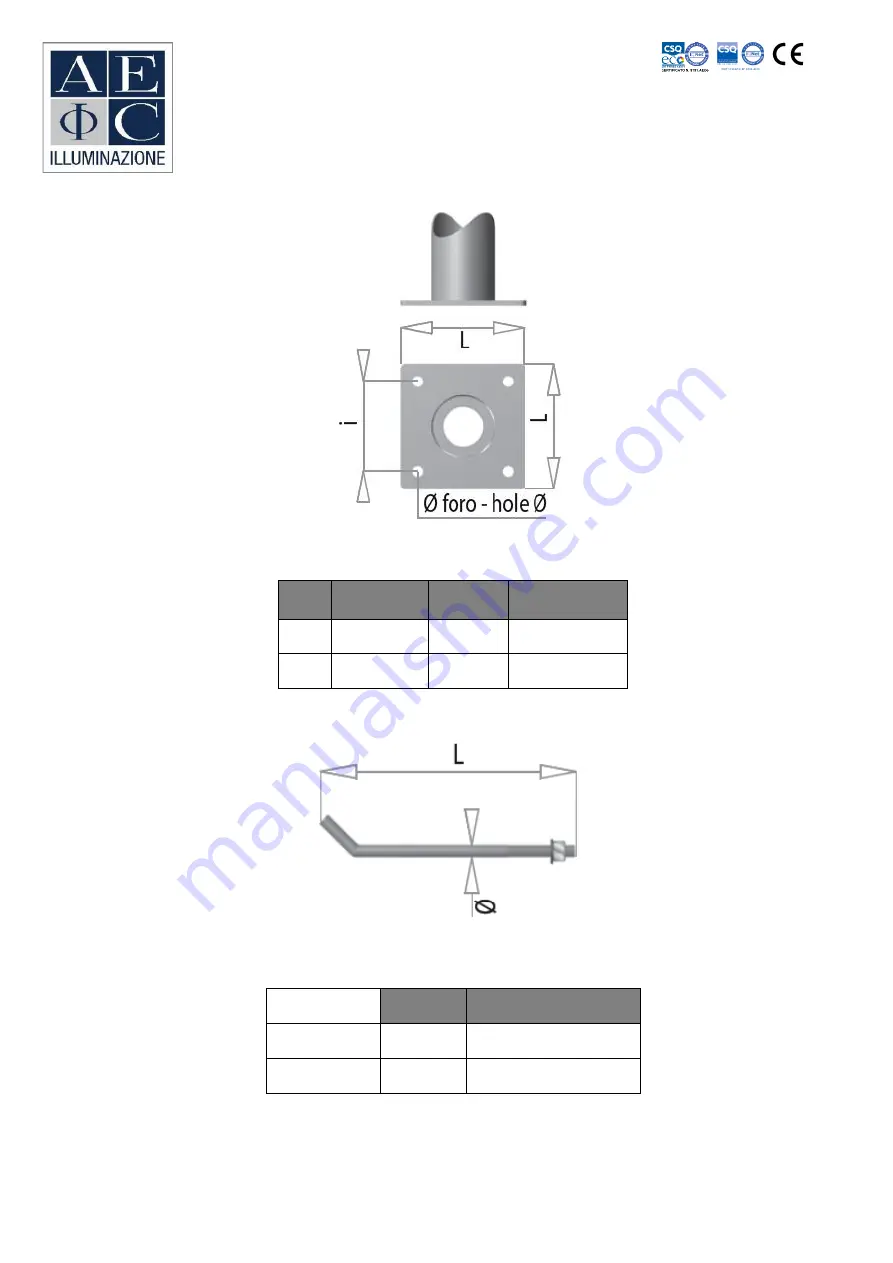 AEC ILLUMINAZIONE BASE BA/1 Mounting Instructions Download Page 2