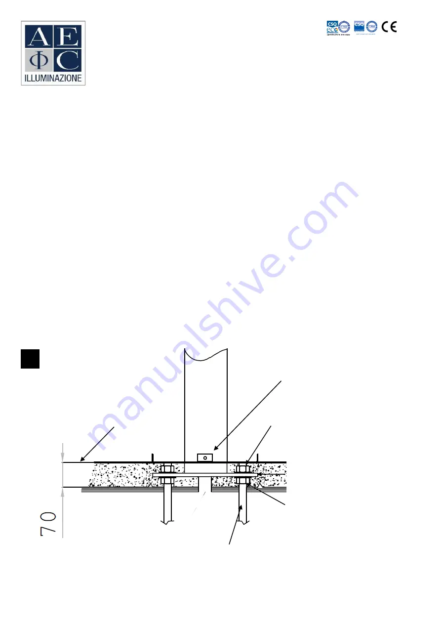 AEC ILLUMINAZIONE BASE BA/1 Mounting Instructions Download Page 4